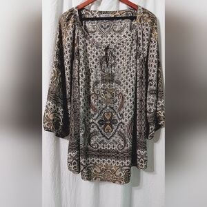 Figueroa & Flower Multicolor Blouse Top Size Petite 3X